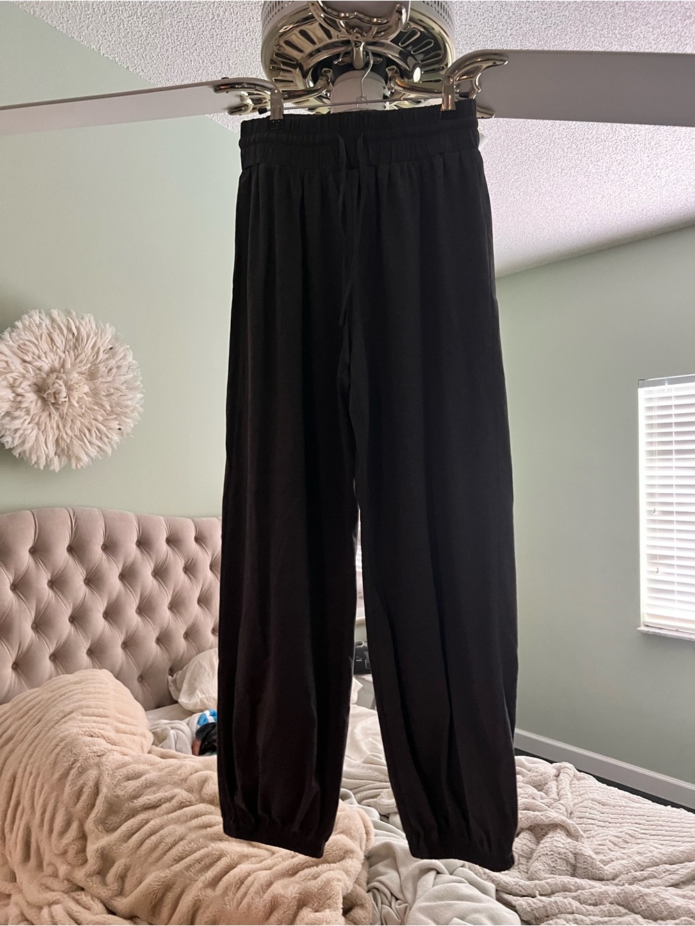 Cider Black Elastic-Waist Track Joggers